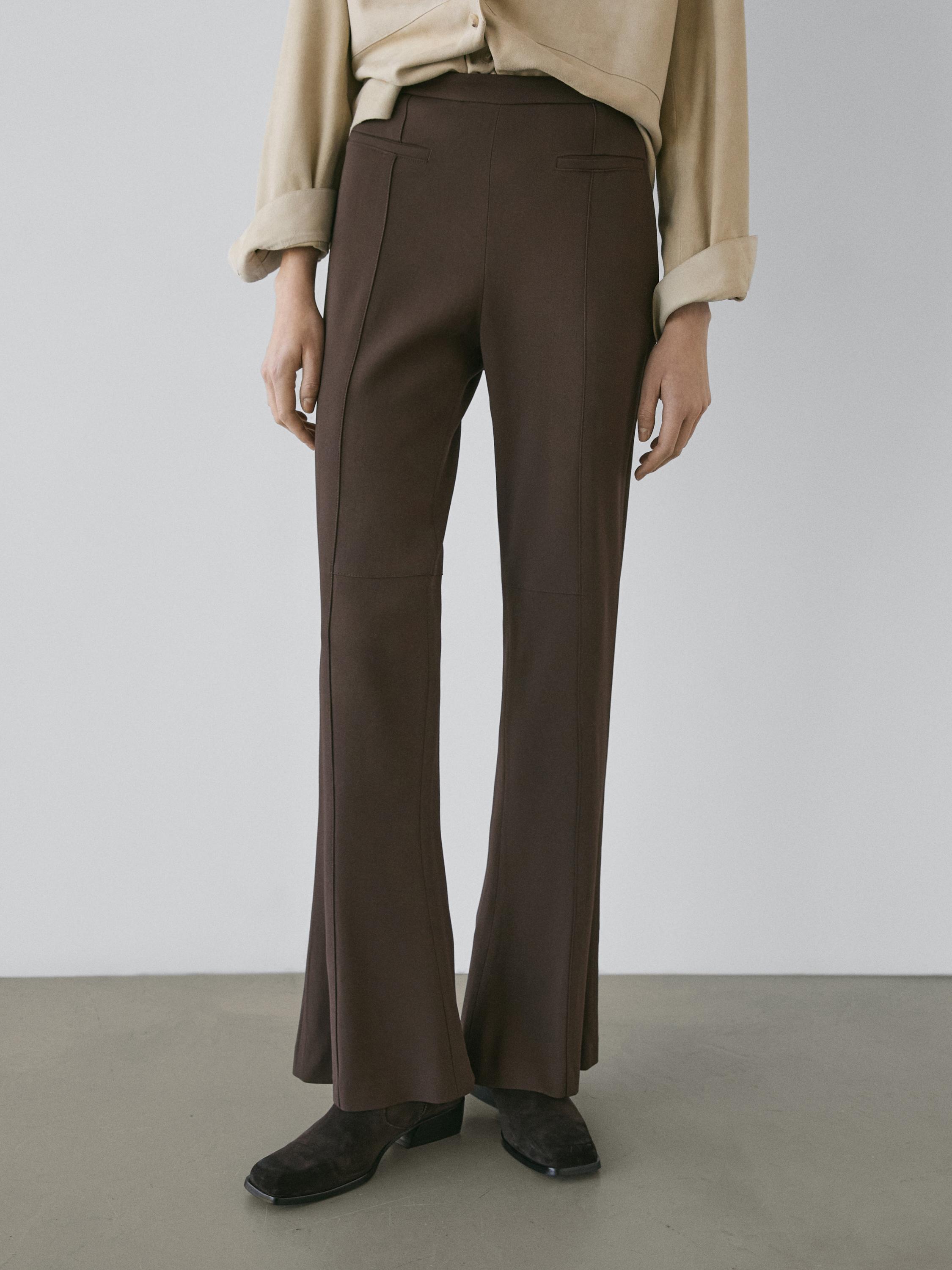 Flared trousers with pocket